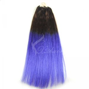 porcelana hot sale double drawn cheap remy indian hair ombre micro loop ring hair extension fabricante