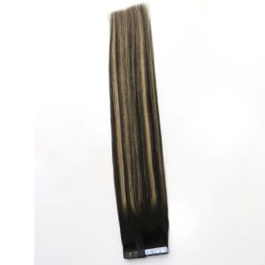 中国 hot sale two tone balayage virgin brazilian indian remy human PU tape hair extension メーカー