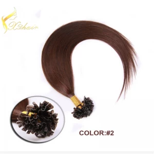 中国 indian hair online Top Sale Nail tip hair, U tip Virgin Indian human hair Extensions 制造商