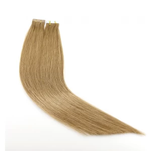 An tSín indian temple hair 8a grade skin weft 100% virgin brazilian indian remy human hair PU tape hair extension déantóir