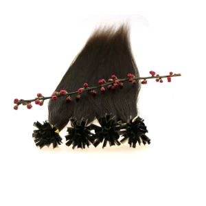 China kertain Dark Color brazilian Remy stick tip hair extension manufacturer