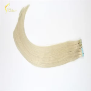 An tSín long silk straight #60 Wholesale double drawn high quality brazilian straight tape in human hair extensions déantóir