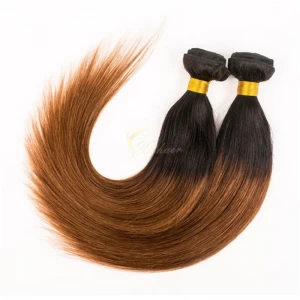 Chine double drawn two tone balayage remy clip in hair extension with free sample fabricant