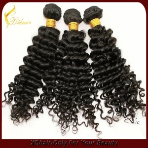 China natural blonde curly human hair extensions manufacturer