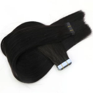 An tSín natural looking full size hair virgin brazilian indian remy human PU tape hair extension déantóir
