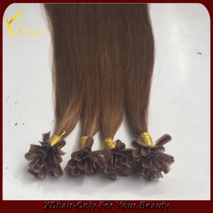 China new beauty best quality good feedback virgin indian remy cheap 1g U tip double drawn hair manufacturer