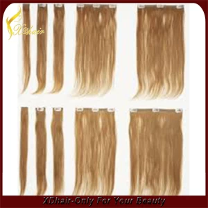 China new products russian virgin hair clip in hair extension factory price fabricante