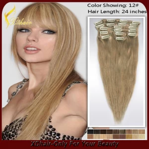 China ombre bundles 100% remy human hair extension -clip in hair extension fabricante