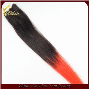중국 ombre hair extension clip in, two tone clip in hair extension, quad weft clip in hair extension wholesale 제조업체