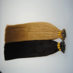 China pure brazilian  nano ring virgin remy hair extension Hersteller