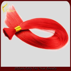 Cina red color brazilian human hair bulk produttore