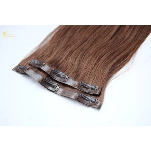 China skin tape hair weft,skin weft seamless hair extensions clip in human hair manufacturer