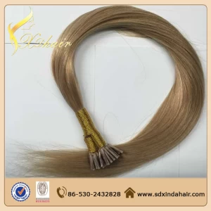 中国 stick tip extensions human hair I tip hair extension remy pre bonded 制造商