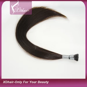 中国 tangle and shedding free unprocessed wholesale virgin brazilian i tip hair extensions distributors メーカー