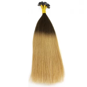 中国 the same thickness from head until the end of the hair virgin brazilian indian remy human hair seamless flat tip hair extension メーカー