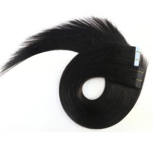 An tSín thick end double drawn no chemical virgin brazilian indian remy human PU tape hair extension déantóir