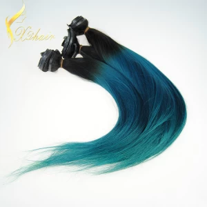 中国 top quality cheap 100% human hair clip in ombre hair extension with hair extension labels メーカー