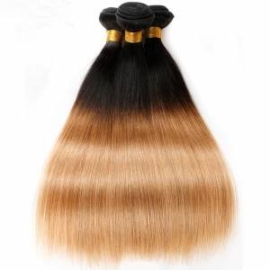 Cina very cheap hair virgin brazilian hair weft two tone hair weave bundles produttore