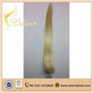 中国 virgin  remy micro loop indian hair extensions 制造商