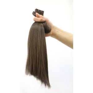 中国 wholesale double sided tape hair extension Remy Virgin Brazilian Human hair skin weft 制造商