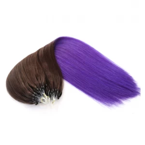 China wholesale factory price 8a full cuticle 100% virgin brazilian remy human hair seamless micro loop ring hair extension fabricante