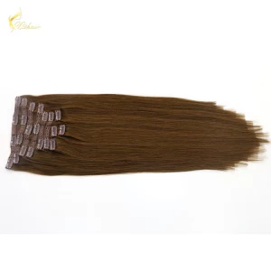 Китай wholesale malaysian hair extension 120g / 160g / 220g double drawn clip in hair extensions производителя