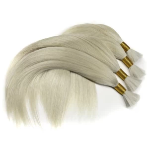 China wholesale price 20" silky straight china vendor paypal accept silver gray color bulk hair manufacturer