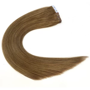 中国 wholesale price thick ends virgin brazilian indian remy human PU tape hair extension 制造商