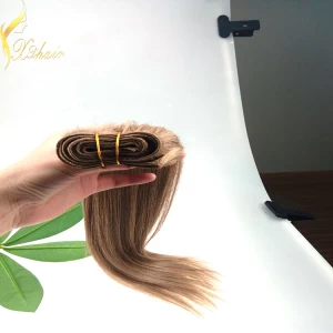 中国 wholesale price virgin remy indian human hair,20" straight,natural black 1B hair weft 制造商