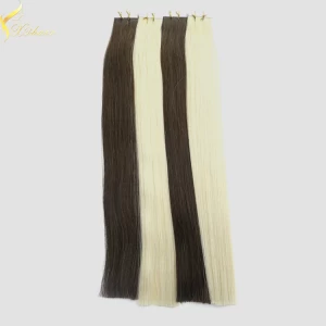 中国 wholesale top quality grade 7A unprocessed hair tape extensions double メーカー