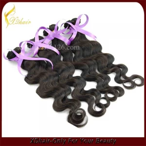 China wholesales price Unprocess human hair extension body wave virgin remy human hair weft manufacturer