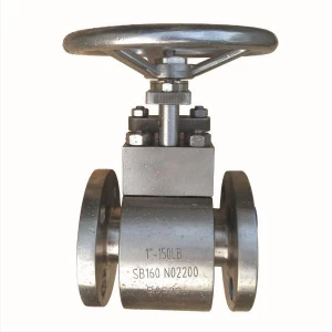 China 1'' 150LB ASNE SB160 N02200 handle wheel gate valve manufacturer