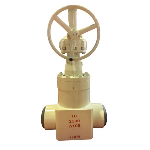 China 10 '' 2500LB A105 high pressure seal BW hand wheel gate valve manufacturer