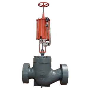 China 10'' 2700LB WC9 RTJ end high quality pneumatic control valve manufacturer