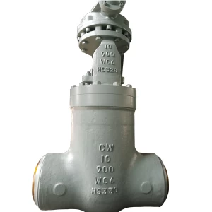 China 10'' 900LB A217 WC6 high temperature steam high pressure power plant butt weld gate valve manufacturer