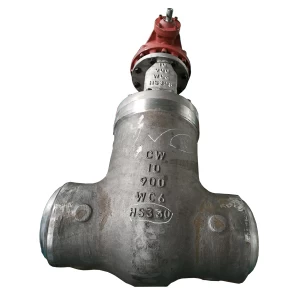China 10'' 900LB A217 WC6 pressure seal high temperature hand wheel operate BW end gate valve manufacturer