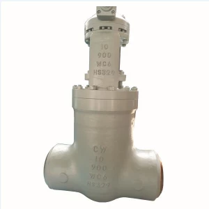 China 10'' 900LB WC6 High temperature high pressure seal BW hand wheel operate gate valve manufacturer