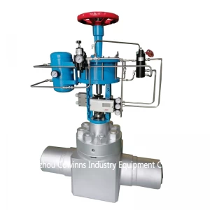 China 4'' 2500LB A182 F36 BW end ABB positioner flow rate control valve manufacturer