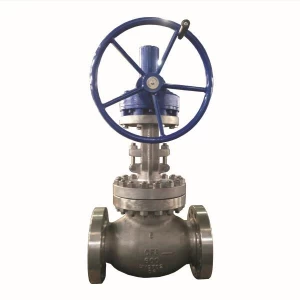 China 6'' ASTM A351 CF8 600LB RF handle wheel +worm gear operated stop valve manufacturer