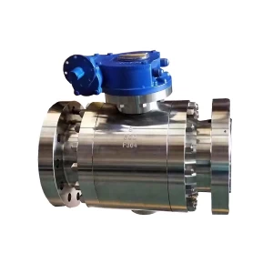 China 8inch 800LB F304 metal to metal seated trunnion RF flange 3 pc worm gear operated ball valve manufacturer