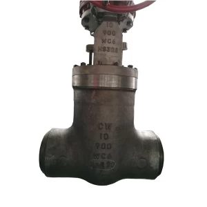 China CW-10'' 900LB High pressure seal high temperature A217 WC6 hand wheel operated BW connection gate valve manufacturer