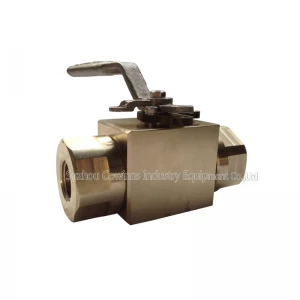 China manual 1/2'' 150LB ASTM B348 Gr. F-2 PTFE seat floating NPT connection 3 pc ball valve manufacturer