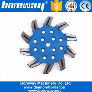 China 10 Inch 20 Segments Metal Bond Diamond Grinding Disc For Concrete Terrazzo Floor manufacturer