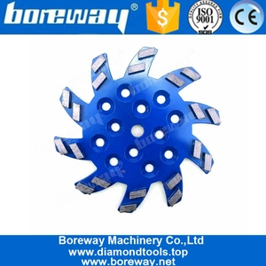 China 10 Inch 250mm Concrete Floor Grinding Wheel With 20 Segments For Floor Renovation manufacturer