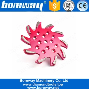 China 10 Inch Sharp Segmented Diamond Grinding Cup Wheel Concrete Grinding Pads For Concrete Floor manufacturer