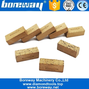 China 7.5MM Thick Diamond Saw Blade Segment For Cutting Limestone manufacturer