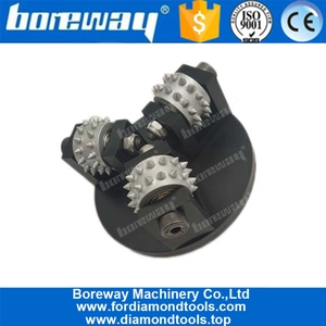 China 125MM 30S Werkmaster Bush Hammer Wheel With 3 Rollers manufacturer