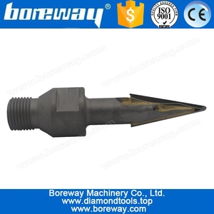 China 3*50mm Tungsten Carbide Material CNC Engraving Cutter with 1/2" G Connector for Stone Countertop manufacturer