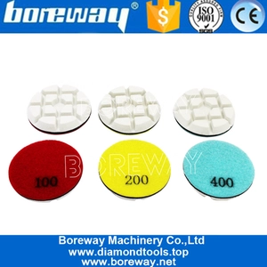 中国 コンクリートの床のための3インチのクイックチェンジ樹脂ボンドダイヤモンドの研磨パッドメーカー メーカー