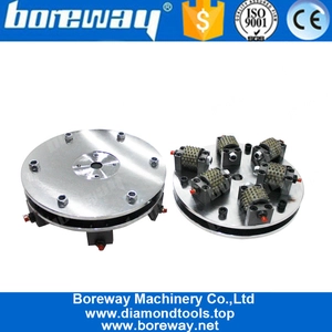 China 12Inch 300mm Hartmetalllegierung Doppelschichtbuschhammerplatte für Beton-Litchi-Finish Hersteller